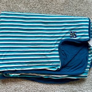 Kickee Pants - Confetti Anniversary Stripe Double Layer Bamboo Toddler Blanket